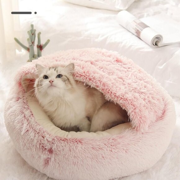 Hooded Pet Cuddler Bed - Picture 1 of 3